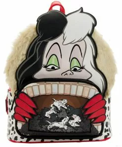 New In Loungefly Disney 101 Dalmatians Villains Scene Cruella Backpack Multi