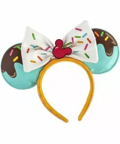 New In Loungefly Disney Minnie Mouse Sweet Treats Ears Headband