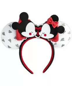 New In Loungefly Disney Mickey & Minnie Mouse Love Headband White