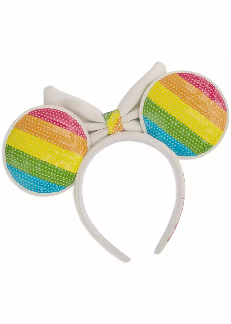 Loungefly Disney Minnie Mouse Sequin Rainbow Headband New In 5 Loungefly Disney Minnie Mouse Sequin Rainbow Headband New In