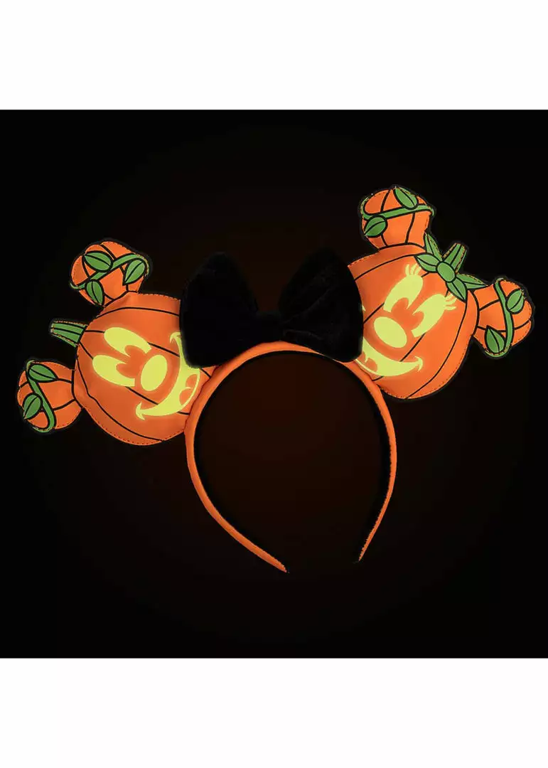New In Loungefly Disney Mickey-O-Lantern Headband 4 New In Loungefly Disney Mickey-O-Lantern Headband