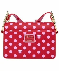 Loungefly Disney Minnie Mouse Polkadot Bow Strap Shoulderbag Pink New In