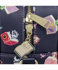 Loungefly Disney Princess Books AOP Crossbody Bag Navy New In