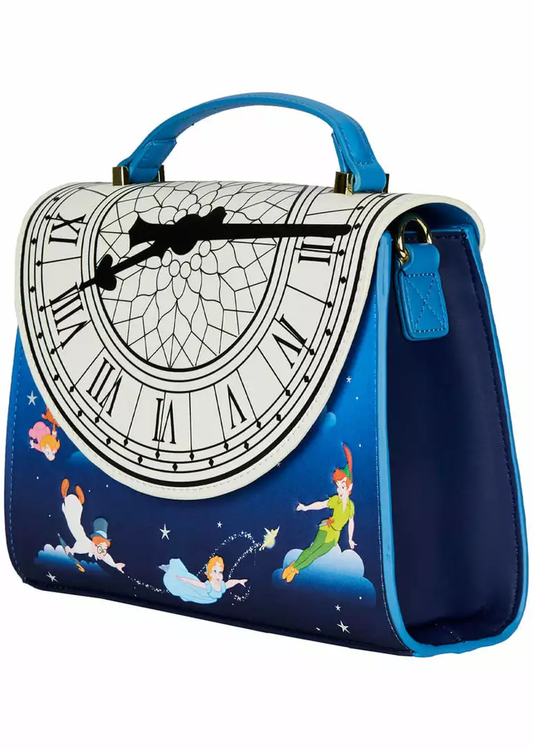 Loungefly Disney Peter Pan Glow Clock Crossbody Bag Blue 7 Loungefly Disney Peter Pan Glow Clock Crossbody Bag Blue