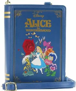New In Loungefly Disney Alice In Wonderland Classic Book Crossbody Bag Backpack Blue