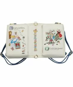 New In Loungefly Disney Alice In Wonderland Classic Book Crossbody Bag Backpack Blue