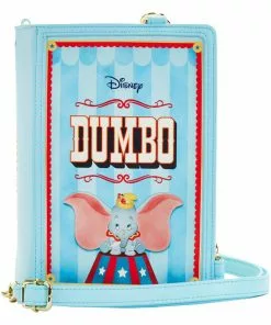 New In Loungefly Disney Dumbo Book Series Crossbody Backpack Blue