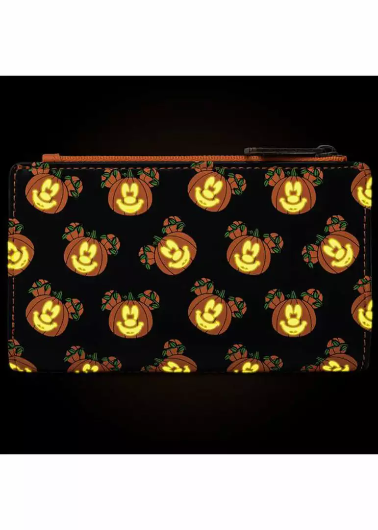 Loungefly Disney Mick-O-Lantern Wallet New In 4 Loungefly Disney Mick-O-Lantern Wallet New In