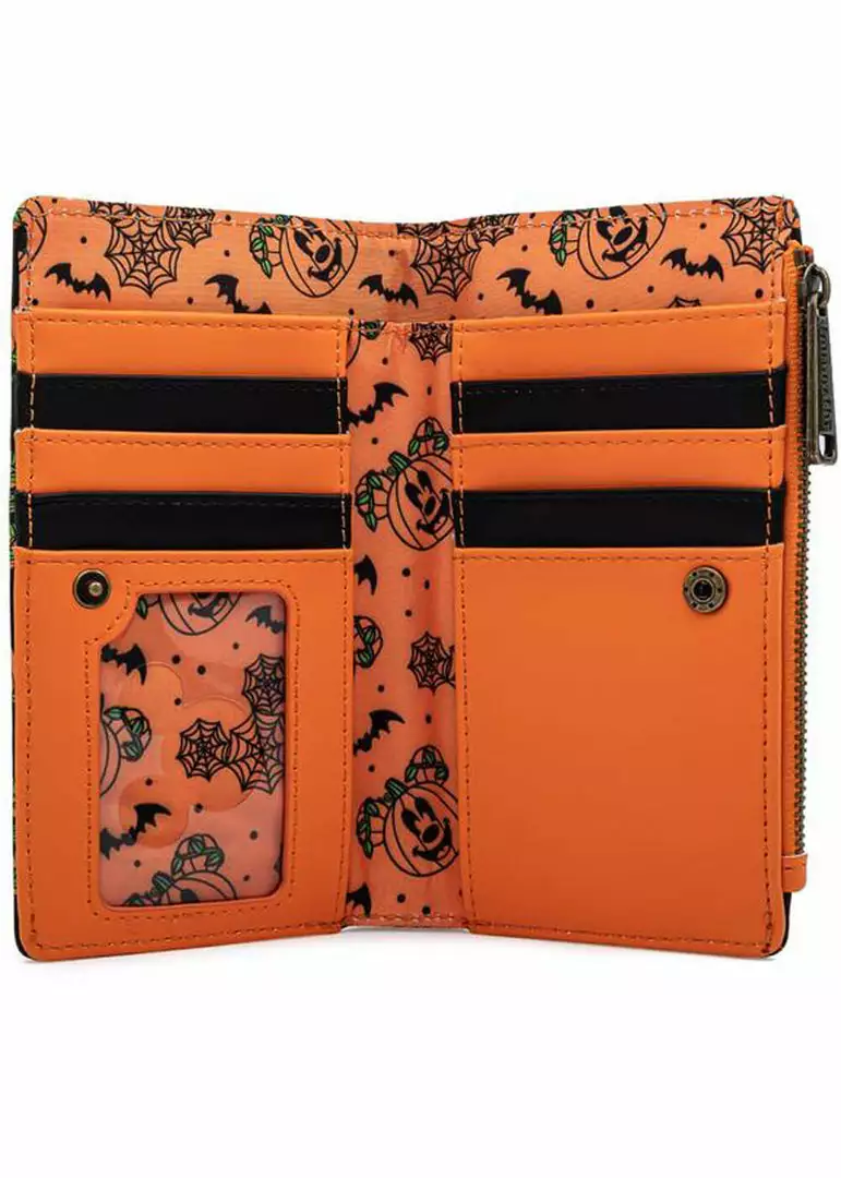 Loungefly Disney Mick-O-Lantern Wallet New In 5 Loungefly Disney Mick-O-Lantern Wallet New In