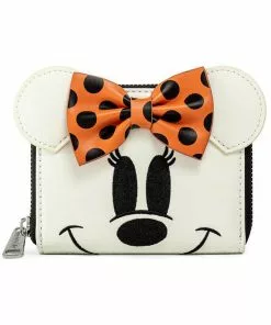 New In Loungefly Disney Ghost Minnie Glow In The Dark Wallet