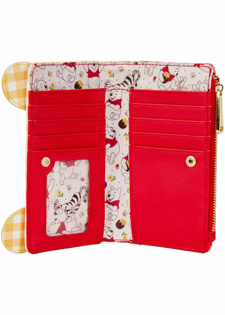 New In Loungefly Disney Winnie The Pooh Gingham Wallet Yellow 4 New In Loungefly Disney Winnie The Pooh Gingham Wallet Yellow