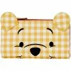 New In Loungefly Disney Winnie The Pooh Gingham Wallet Yellow