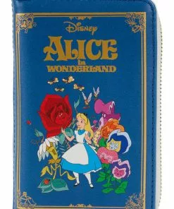 Loungefly Disney Alice In Wonderland Classic Book Wallet Blue