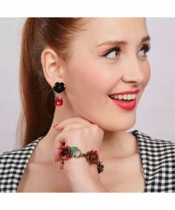 Love Vintage Rock 'n Rose 50's Earrings Red 7 Love Vintage Rock 'n Rose 50's Earrings Red