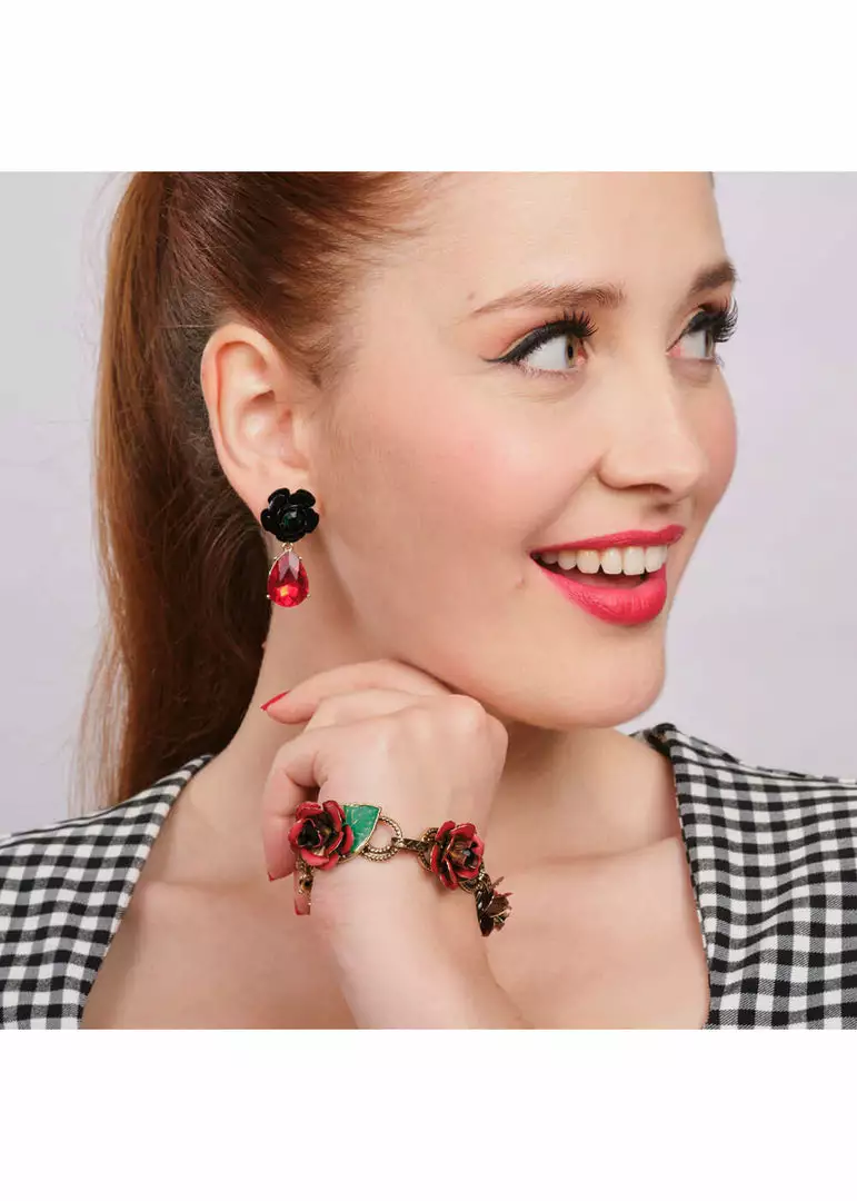 Love Vintage Rock 'n Rose 50's Earrings Red 5 Love Vintage Rock 'n Rose 50's Earrings Red