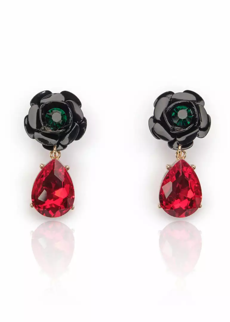 Love Vintage Rock 'n Rose 50's Earrings Red 3 Love Vintage Rock 'n Rose 50's Earrings Red