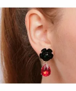 Love Vintage Rock 'n Rose 50's Earrings Red 6 Love Vintage Rock 'n Rose 50's Earrings Red