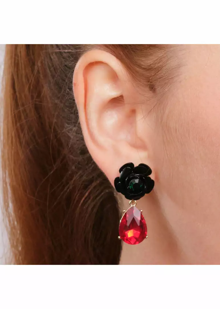 Love Vintage Rock 'n Rose 50's Earrings Red 4 Love Vintage Rock 'n Rose 50's Earrings Red