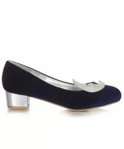 Lulu Hun Luna Moon 60's Heels Navy