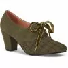 New In Lulu Hun Jenny 40's Pumps Olive