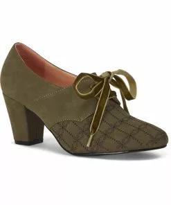 New In Lulu Hun Jenny 40's Pumps Olive