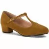 Lulu Hun Chrissie 40's Block Heel Pumps Mustard New In 2 Lulu Hun Chrissie 40's Block Heel Pumps Mustard New In