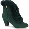 New In Lulu Hun Tatiana Faux-Fur 40's Boots Dark Green 2 New In Lulu Hun Tatiana Faux-Fur 40's Boots Dark Green