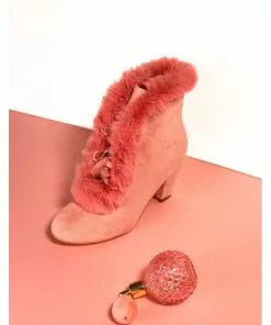 Lulu Hun Tatiana 40's Boots Pink New In