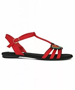 New In Lulu Hun Lottie Butterfly Tattoo 60's Sandals Black