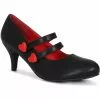 Lulu Hun Berenice Heart 50's Pumps Black Red New In 1 Lulu Hun Berenice Heart 50's Pumps Black Red New In