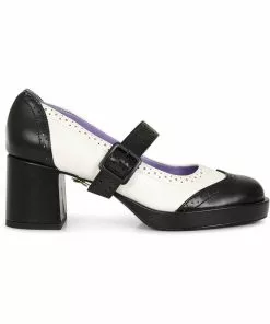 Lulu Hun Wednesday 60's Pumps Black White
