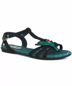 New In Lulu Hun Lottie Hummingbird Sandals Blue
