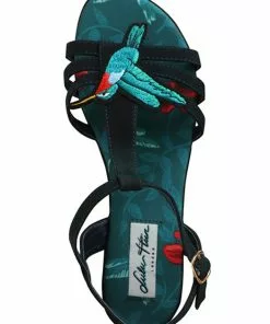 New In Lulu Hun Lottie Hummingbird Sandals Blue