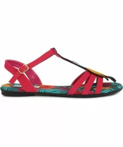New In Lulu Hun Lottie Bird Of Paradise 50's Sandals Red 7 New In Lulu Hun Lottie Bird Of Paradise 50's Sandals Red