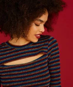 Minueto Rainbow Lurex 70's Top Multicolour