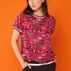 New In Minueto Eyes 70's Top Pink 1 New In Minueto Eyes 70's Top Pink
