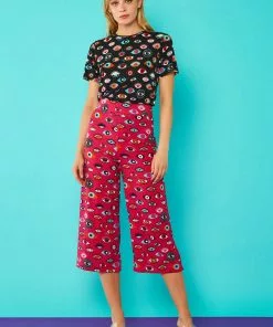 New In Minueto Eyes 70's Trousers Pink