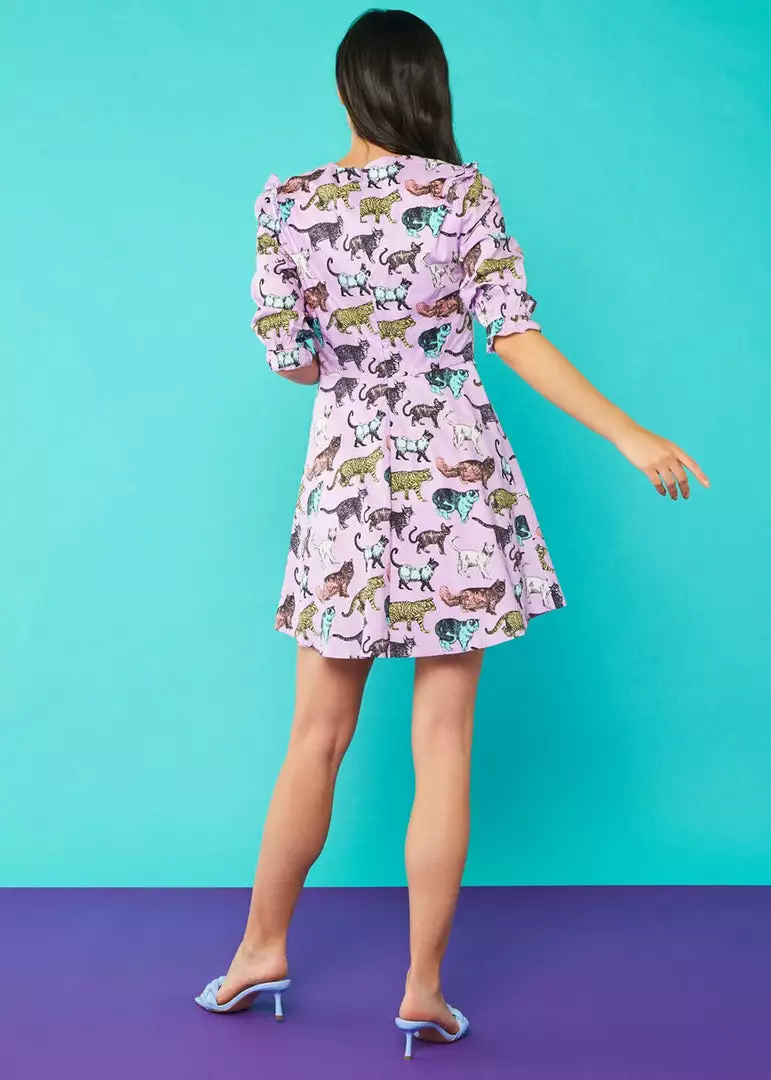 New In Minueto Lilan Cat 80's Dress Purple 5 New In Minueto Lilan Cat 80's Dress Purple