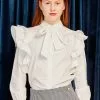 Minueto Leslie 40's Blouse White New In 2 Minueto Leslie 40's Blouse White New In