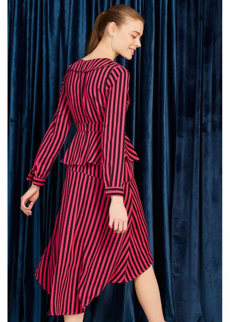 Minueto Bridget Stripe 70's Dress Pink 6 Minueto Bridget Stripe 70's Dress Pink