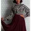 Miss Candyfloss Becky Bo 50's Swing Skirt Boysenberry Wine New In