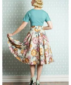 Miss Candyfloss Aria Roses 50's Swing Skirt Multi