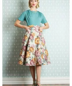Miss Candyfloss Aria Roses 50's Swing Skirt Multi