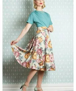 Miss Candyfloss Aria Roses 50's Swing Skirt Multi