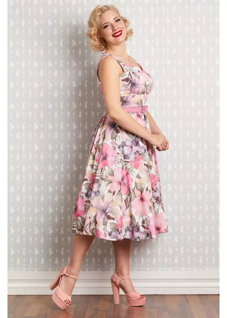 New In Miss Candyfloss Kaitlin Taffy 50's Swing Dress Pink 7 New In Miss Candyfloss Kaitlin Taffy 50's Swing Dress Pink