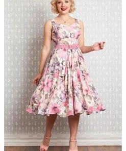 New In Miss Candyfloss Kaitlin Taffy 50's Swing Dress Pink 10 New In Miss Candyfloss Kaitlin Taffy 50's Swing Dress Pink