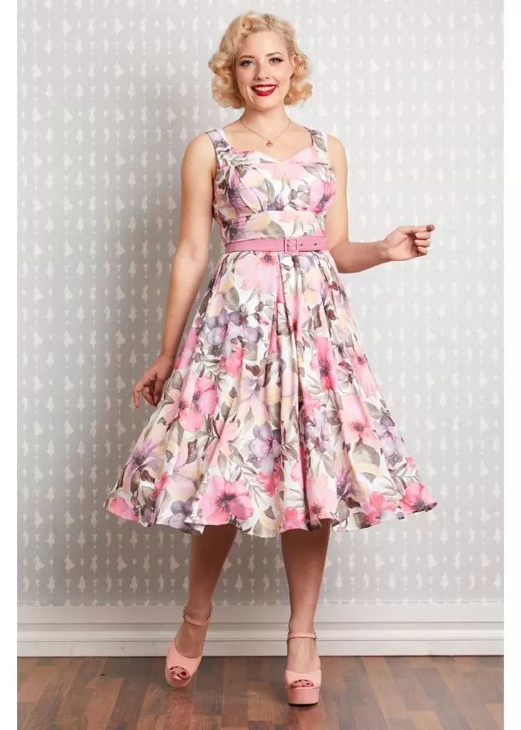 New In Miss Candyfloss Kaitlin Taffy 50's Swing Dress Pink 6 New In Miss Candyfloss Kaitlin Taffy 50's Swing Dress Pink