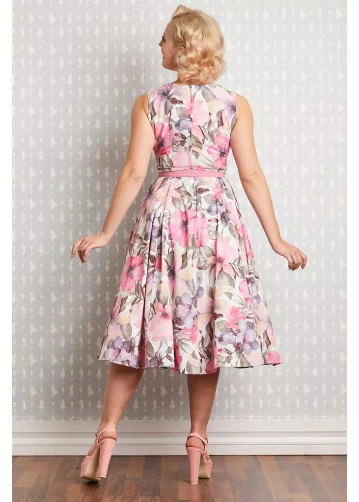 New In Miss Candyfloss Kaitlin Taffy 50's Swing Dress Pink 5 New In Miss Candyfloss Kaitlin Taffy 50's Swing Dress Pink