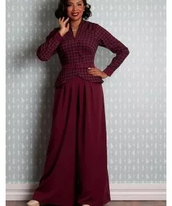 New In Miss Candyfloss Manone 40's Jumpsuit Fuchsia