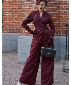 New In Miss Candyfloss Manone 40's Jumpsuit Fuchsia